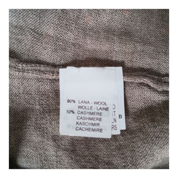 Brunello Cucinelli Cashmere Wool Jumper Sweater Taupe Orange V-Neck Men's 50 - Picture 4 of 6